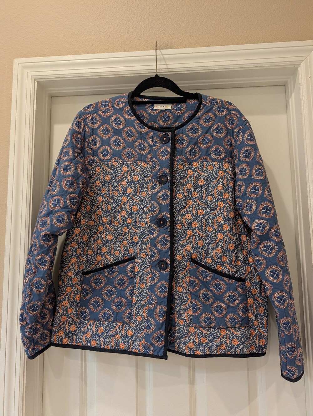 Roller Rabbit Quilted Button Front Cotton Jacket Size Large - Picture 2 of 7